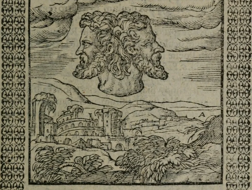 An illustration from Omnia Andreae Alciati v.c. emblemata : cum commentariis, quibus emblematum omnium aperta origine, mens auctoris explicatur, & obscura omnia dubiáque illustrantur, 1577, leaf 118