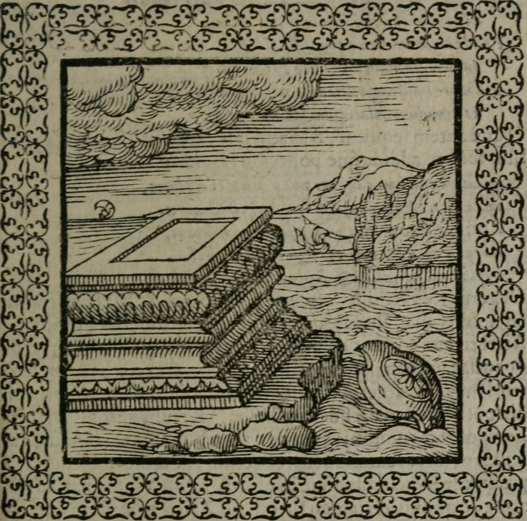 An illustration from Omnia Andreae Alciati v.c. emblemata : cum commentariis, quibus emblematum omnium aperta origine, mens auctoris explicatur, & obscura omnia dubiáque illustrantur, 1577, leaf 152