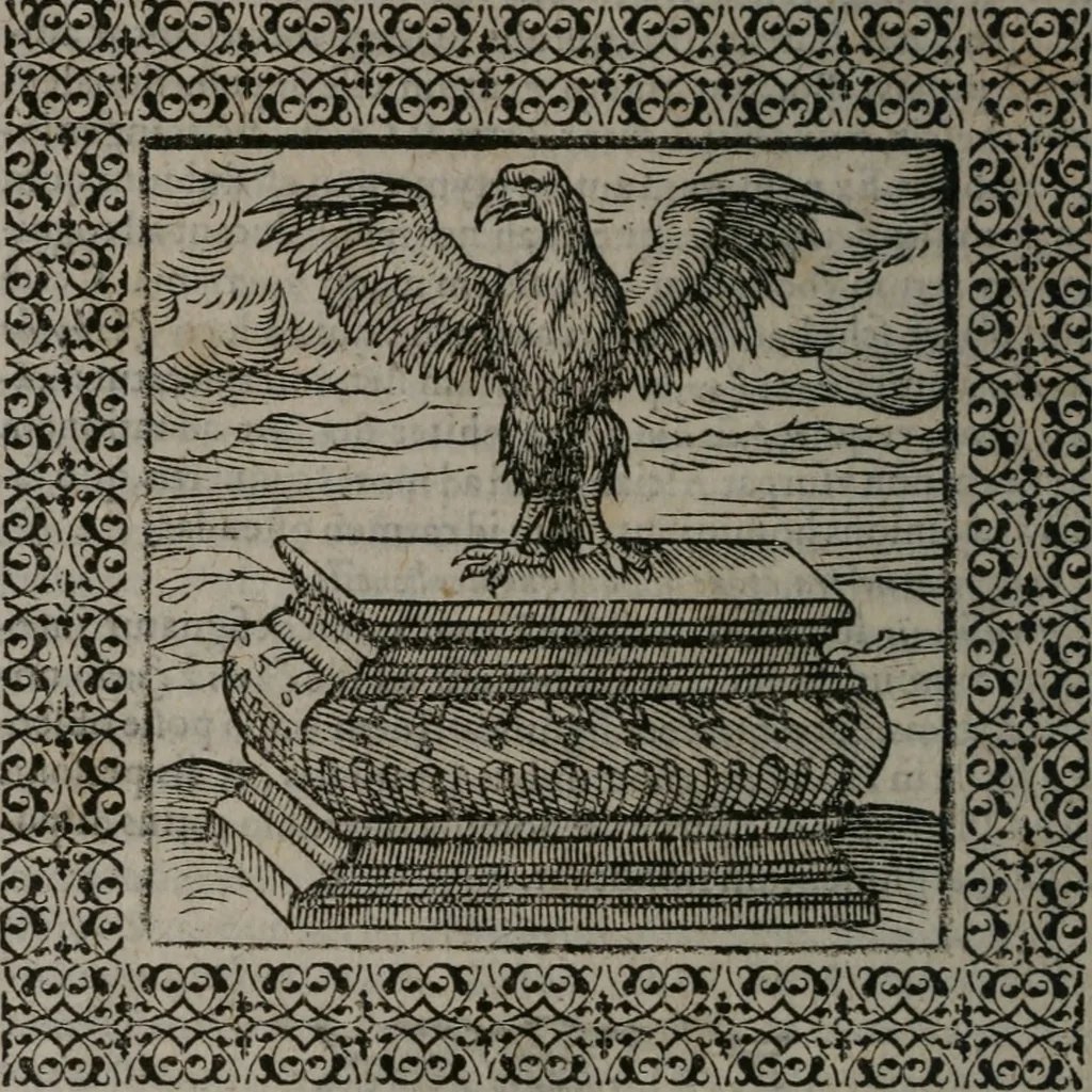 An illustration from Omnia Andreae Alciati v.c. emblemata : cum commentariis, quibus emblematum omnium aperta origine, mens auctoris explicatur, & obscura omnia dubiáque illustrantur, 1577, leaf 169