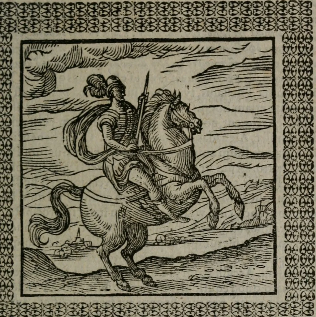 An illustration from Omnia Andreae Alciati v.c. emblemata : cum commentariis, quibus emblematum omnium aperta origine, mens auctoris explicatur, & obscura omnia dubiáque illustrantur, 1577, leaf 176