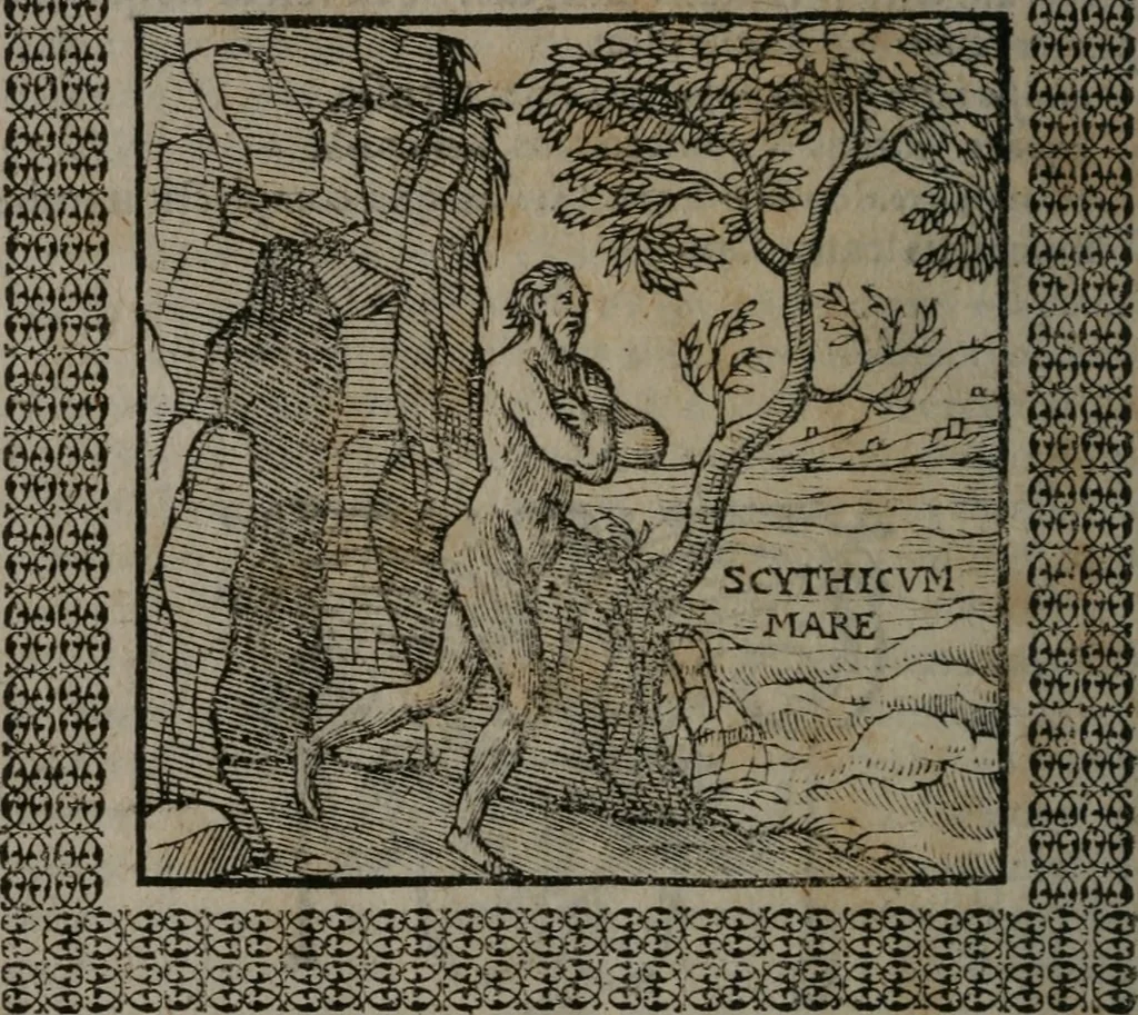 An illustration from Omnia Andreae Alciati v.c. emblemata : cum commentariis, quibus emblematum omnium aperta origine, mens auctoris explicatur, & obscura omnia dubiáque illustrantur, 1577, leaf 183