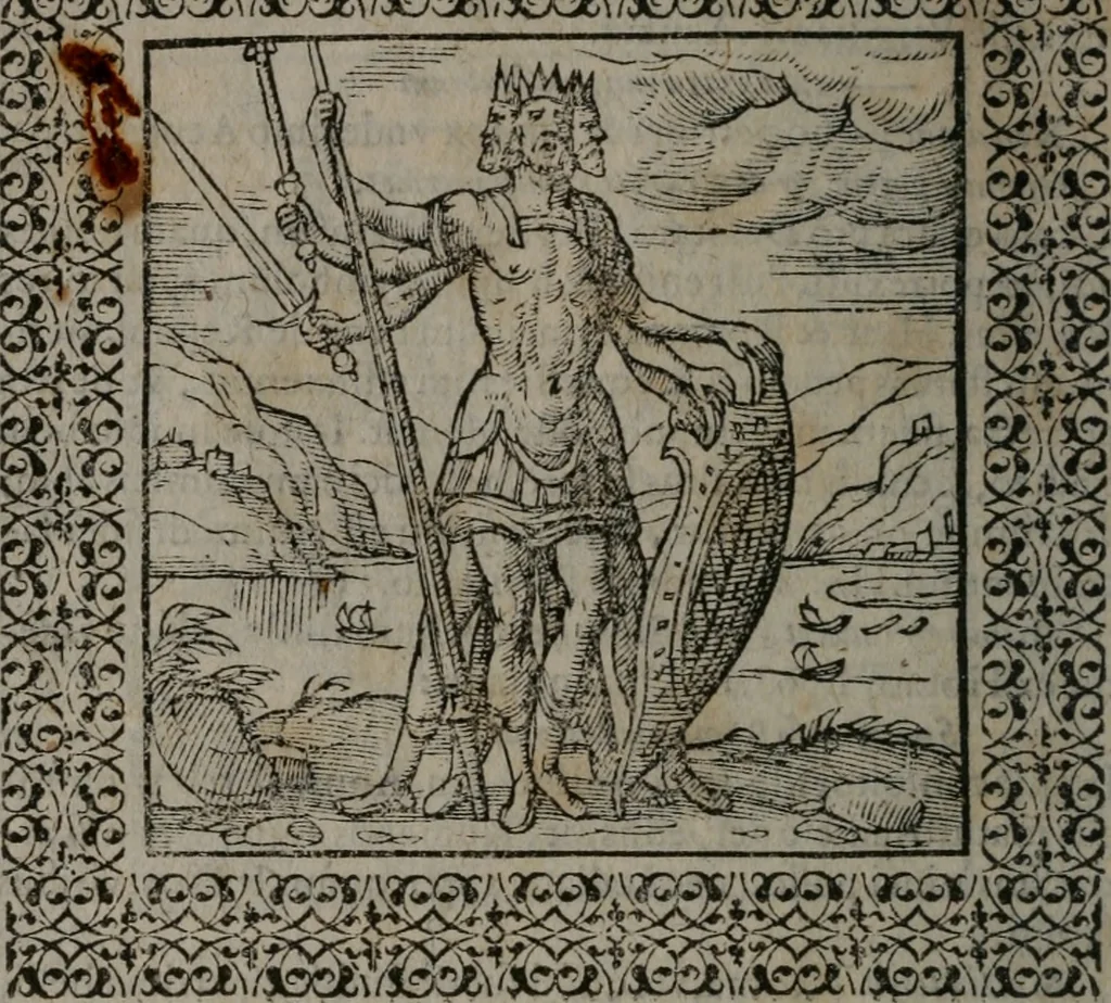 An illustration from Omnia Andreae Alciati v.c. emblemata : cum commentariis, quibus emblematum omnium aperta origine, mens auctoris explicatur, & obscura omnia dubiáque illustrantur, 1577, leaf 191