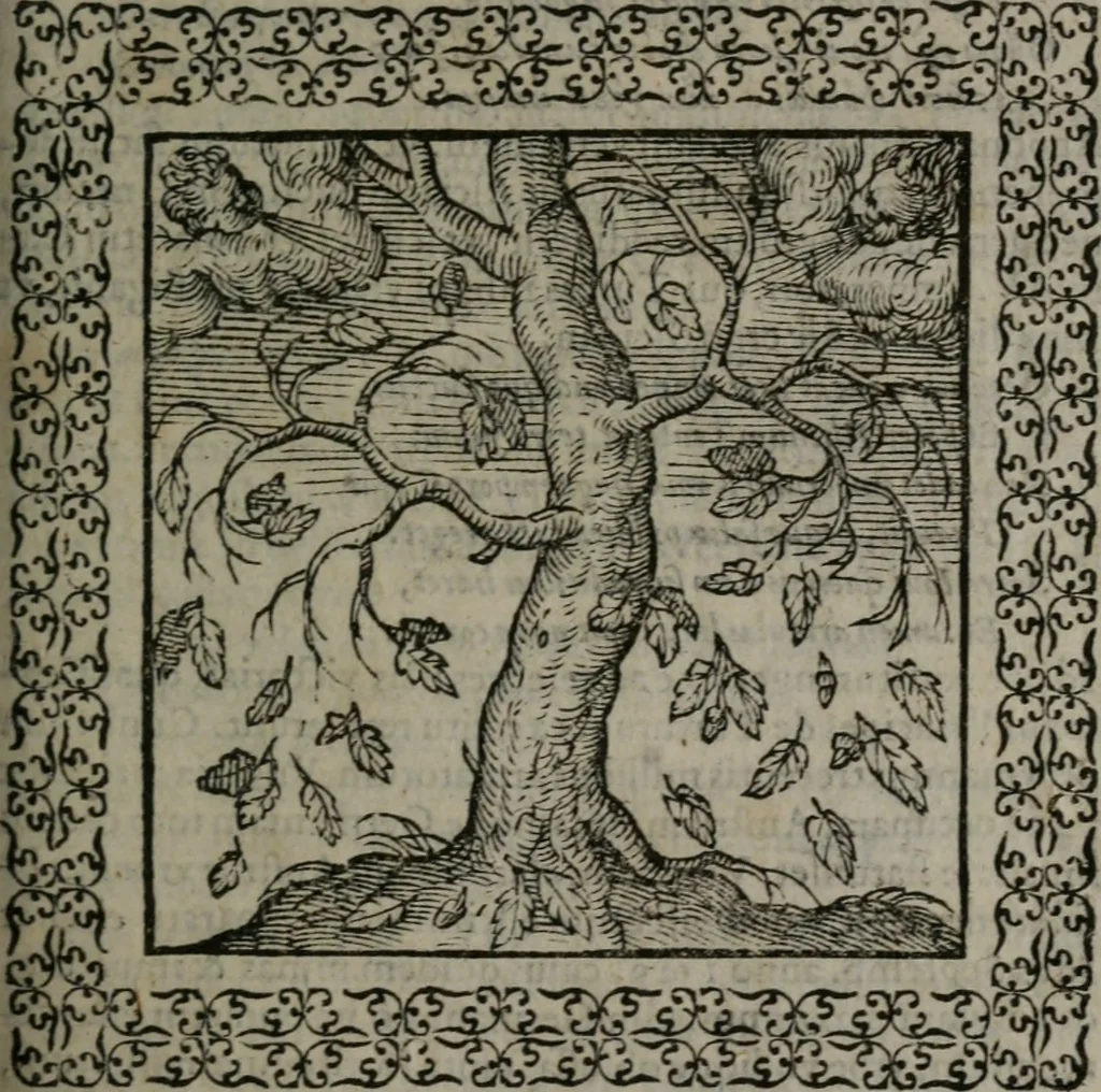 An illustration from Omnia Andreae Alciati v.c. emblemata : cum commentariis, quibus emblematum omnium aperta origine, mens auctoris explicatur, & obscura omnia dubiáque illustrantur, 1577, leaf 196