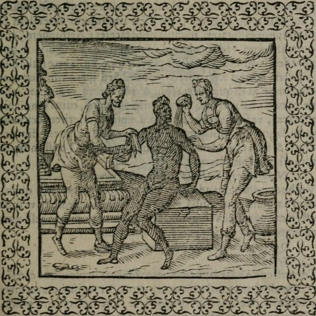 An illustration from Omnia Andreae Alciati v.c. emblemata : cum commentariis, quibus emblematum omnium aperta origine, mens auctoris explicatur, & obscura omnia dubiáque illustrantur, 1577, leaf 240