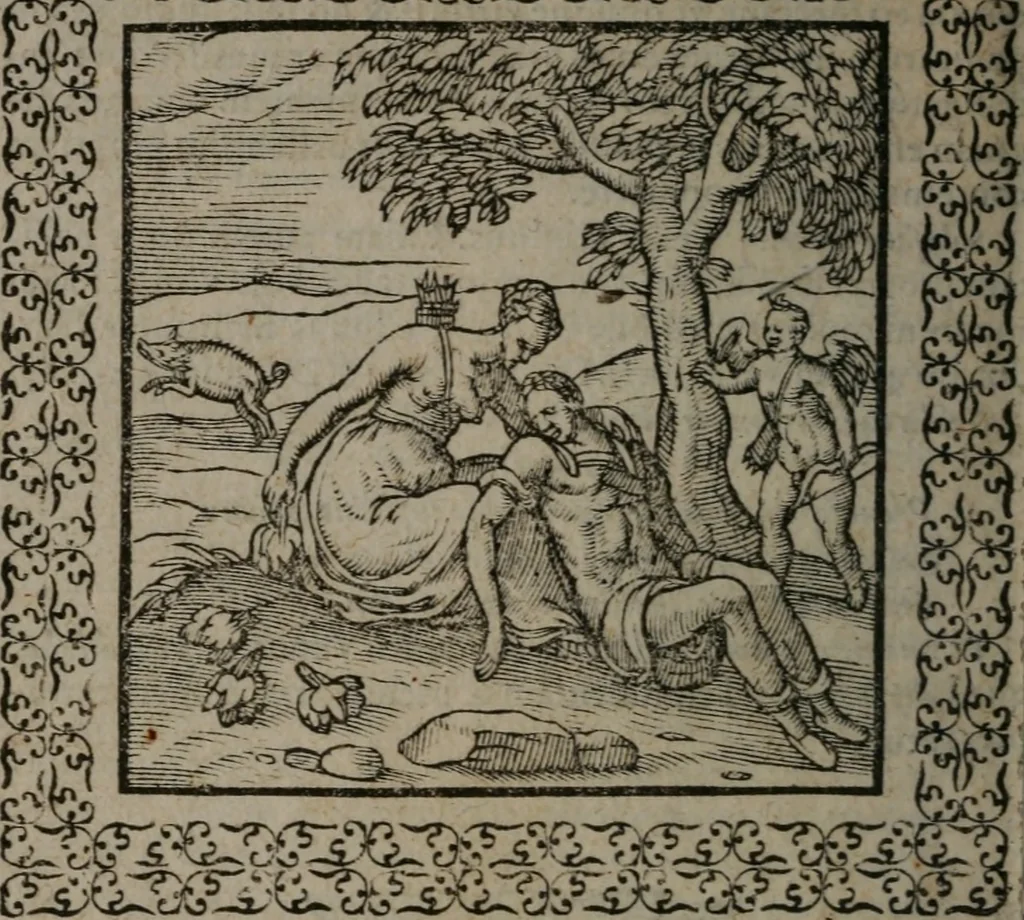 An illustration from Omnia Andreae Alciati v.c. emblemata : cum commentariis, quibus emblematum omnium aperta origine, mens auctoris explicatur, & obscura omnia dubiáque illustrantur, 1577, leaf 291