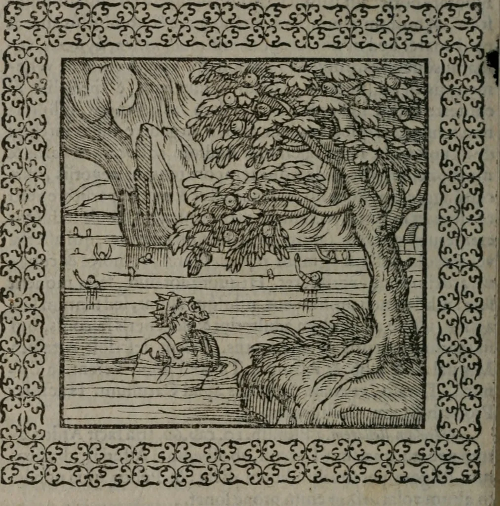 An illustration from Omnia Andreae Alciati v.c. emblemata : cum commentariis, quibus emblematum omnium aperta origine, mens auctoris explicatur, & obscura omnia dubiáque illustrantur, 1577, leaf 309