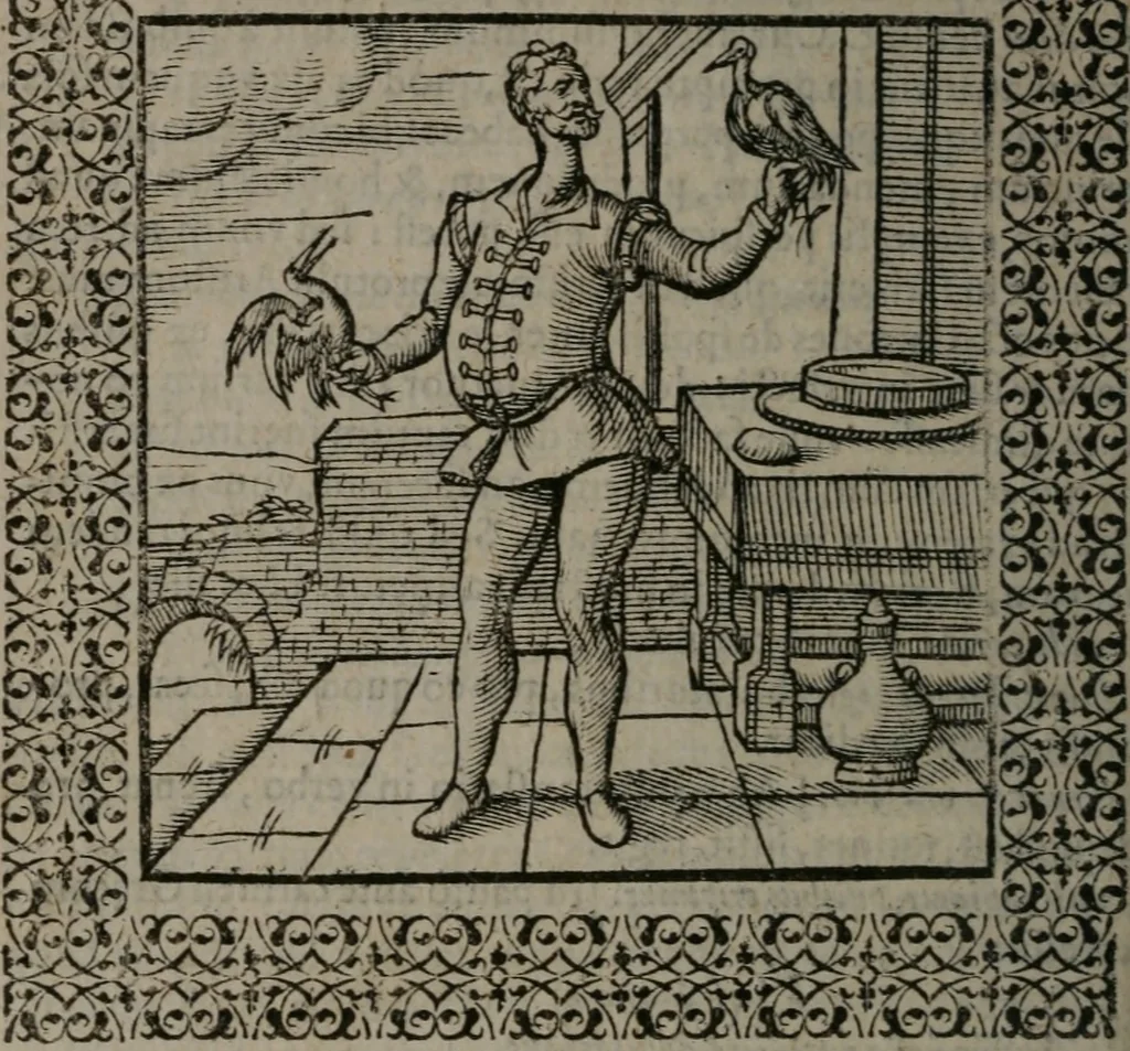 An illustration from Omnia Andreae Alciati v.c. emblemata : cum commentariis, quibus emblematum omnium aperta origine, mens auctoris explicatur, & obscura omnia dubiáque illustrantur, 1577, leaf 323