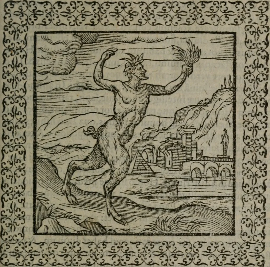 An illustration from Omnia Andreae Alciati v.c. emblemata : cum commentariis, quibus emblematum omnium aperta origine, mens auctoris explicatur, & obscura omnia dubiáque illustrantur, 1577, leaf 338