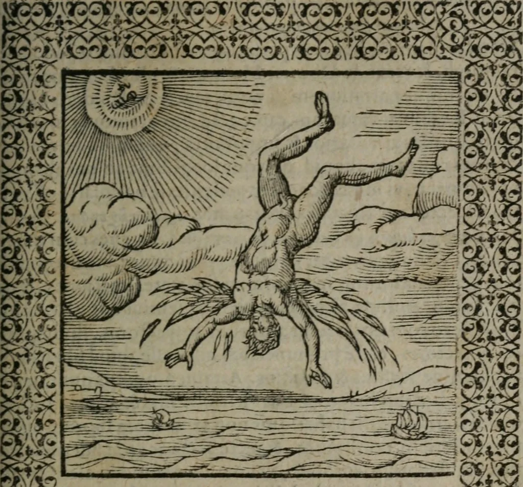 An illustration from Omnia Andreae Alciati v.c. emblemata : cum commentariis, quibus emblematum omnium aperta origine, mens auctoris explicatur, & obscura omnia dubiáque illustrantur, 1577, leaf 356