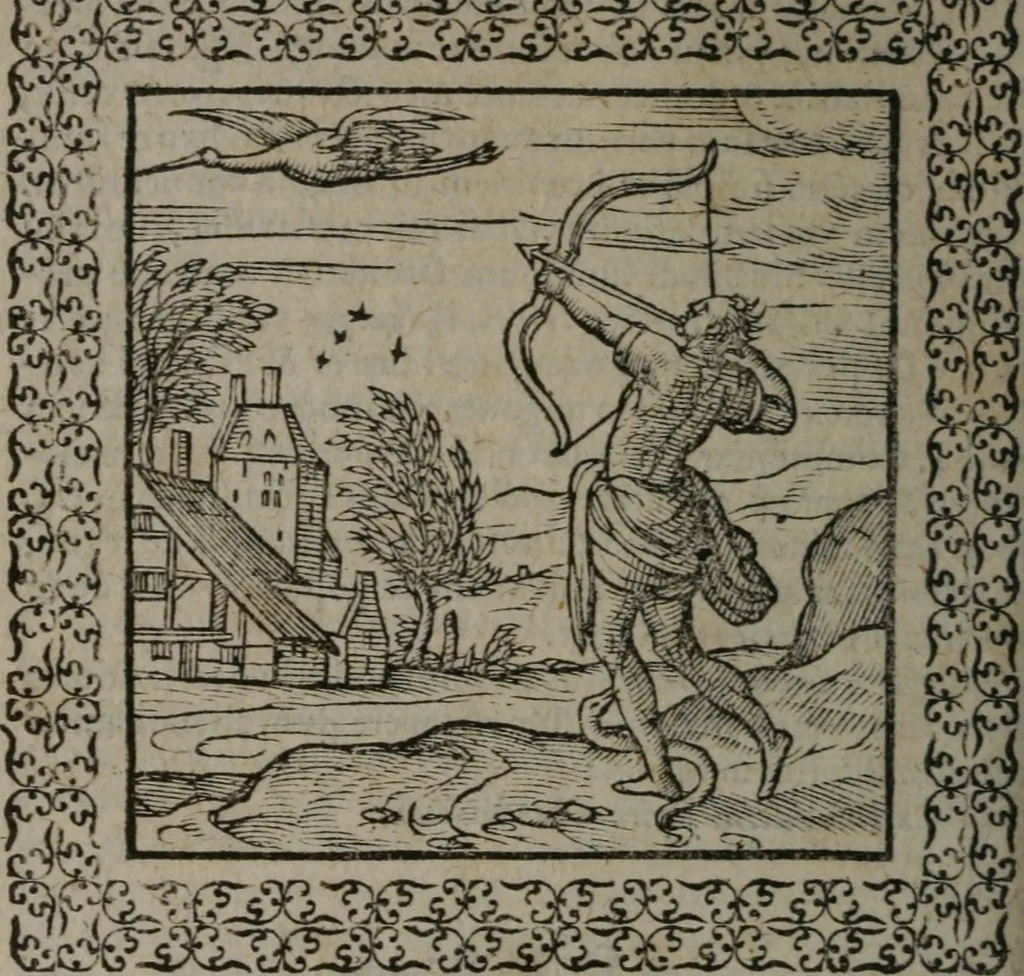 An illustration from Omnia Andreae Alciati v.c. emblemata : cum commentariis, quibus emblematum omnium aperta origine, mens auctoris explicatur, & obscura omnia dubiáque illustrantur, 1577, leaf 359