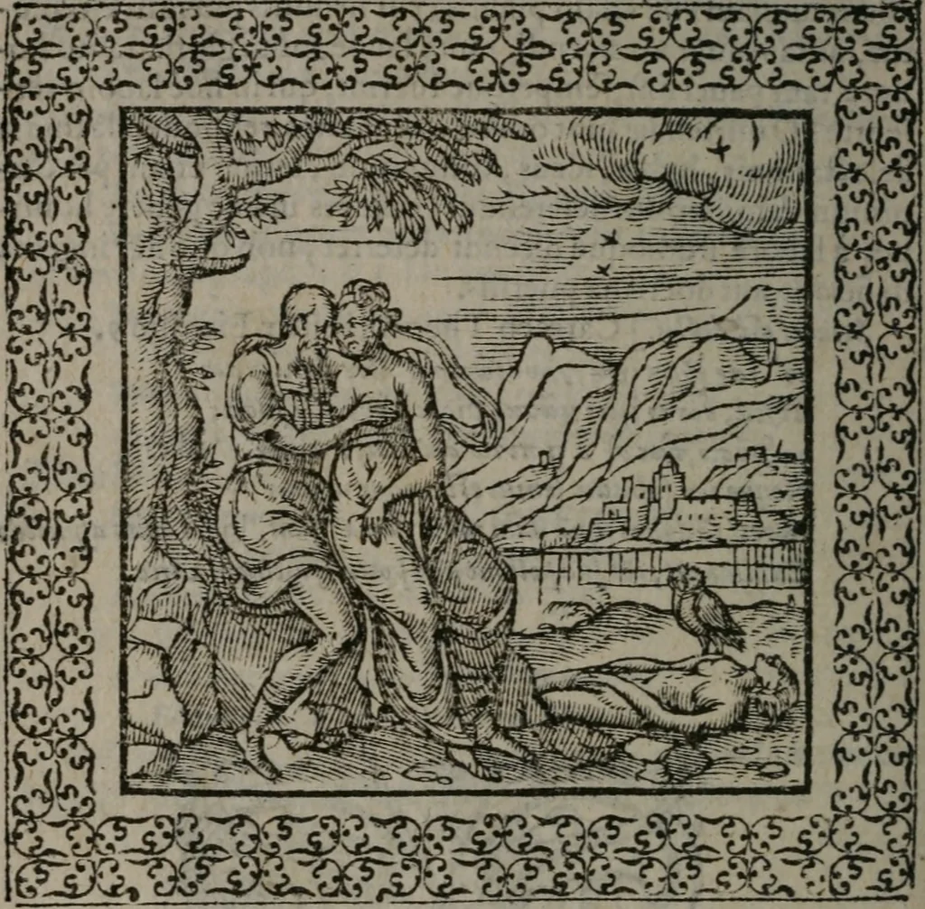 An illustration from Omnia Andreae Alciati v.c. emblemata : cum commentariis, quibus emblematum omnium aperta origine, mens auctoris explicatur, & obscura omnia dubiáque illustrantur, 1577, leaf 399