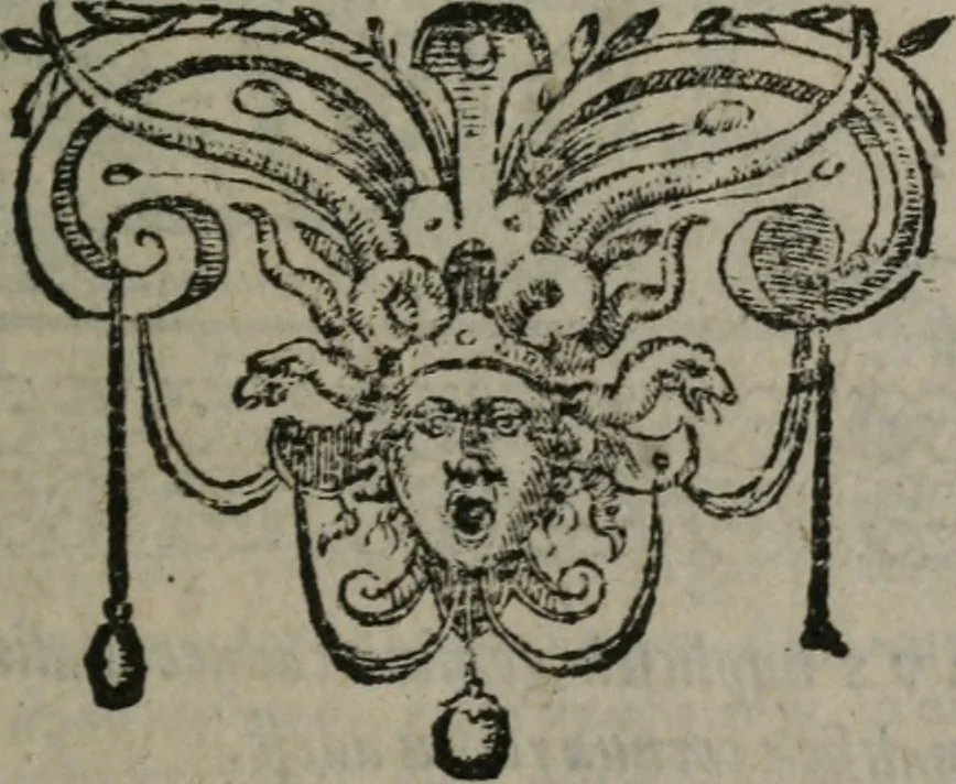 An illustration from Omnia Andreae Alciati v.c. emblemata : cum commentariis, quibus emblematum omnium aperta origine, mens auctoris explicatur, & obscura omnia dubiáque illustrantur, 1577, leaf 406