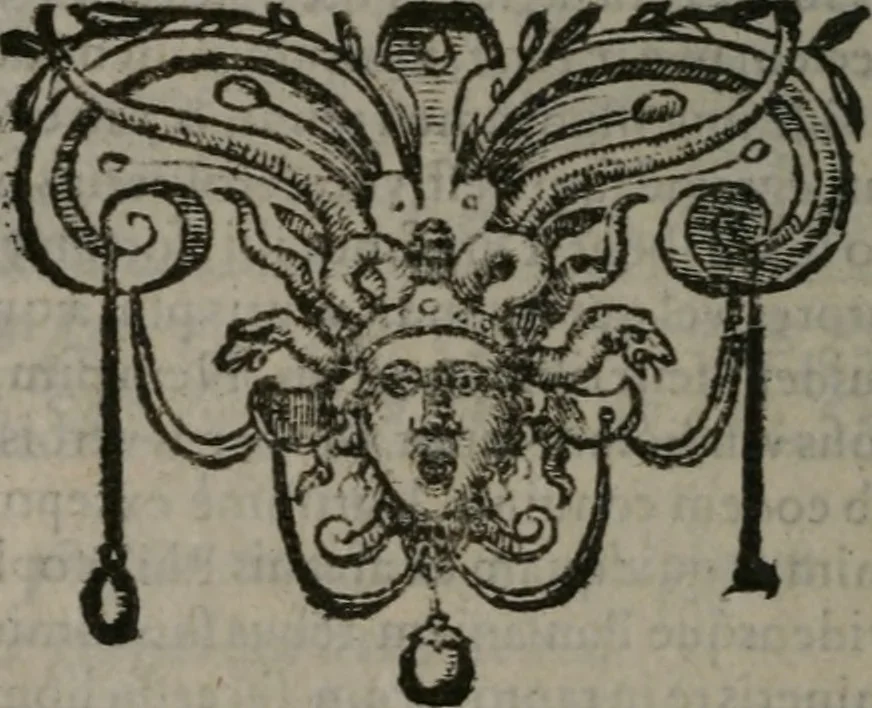 An illustration from Omnia Andreae Alciati v.c. emblemata : cum commentariis, quibus emblematum omnium aperta origine, mens auctoris explicatur, & obscura omnia dubiáque illustrantur, 1577, leaf 429