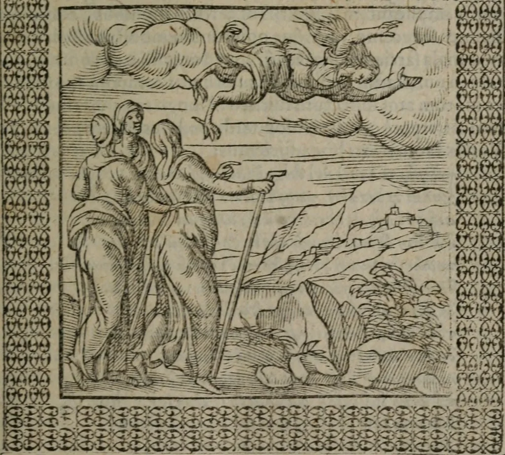 An illustration from Omnia Andreae Alciati v.c. emblemata : cum commentariis, quibus emblematum omnium aperta origine, mens auctoris explicatur, & obscura omnia dubiáque illustrantur, 1577, leaf 444