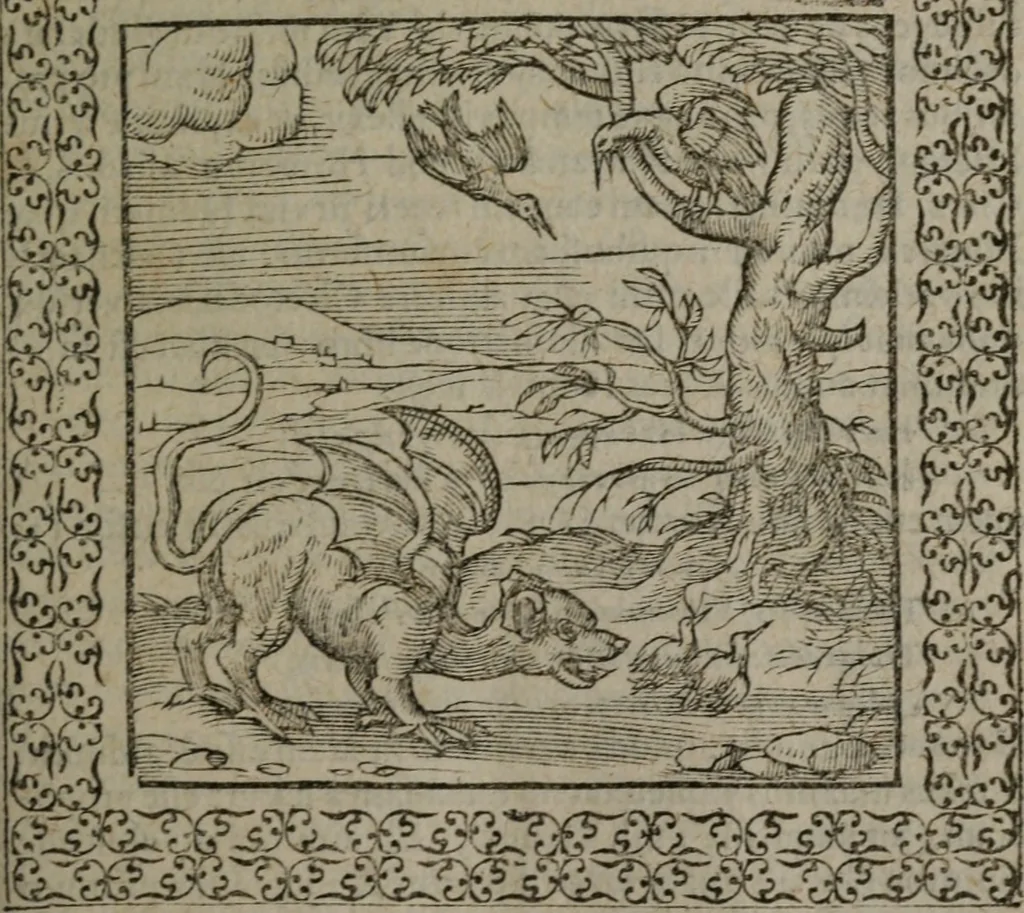An illustration from Omnia Andreae Alciati v.c. emblemata : cum commentariis, quibus emblematum omnium aperta origine, mens auctoris explicatur, & obscura omnia dubiáque illustrantur, 1577, leaf 448