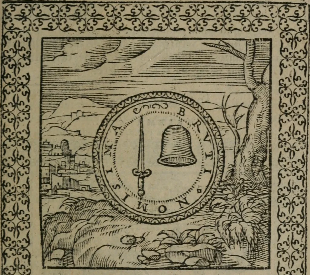 An illustration from Omnia Andreae Alciati v.c. emblemata : cum commentariis, quibus emblematum omnium aperta origine, mens auctoris explicatur, & obscura omnia dubiáque illustrantur, 1577, leaf 502