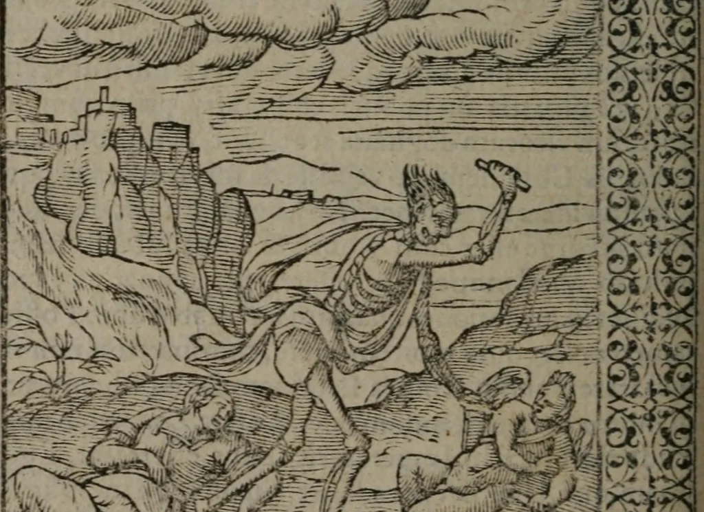 An illustration from Omnia Andreae Alciati v.c. emblemata : cum commentariis, quibus emblematum omnium aperta origine, mens auctoris explicatur, & obscura omnia dubiáque illustrantur, 1577, leaf 511