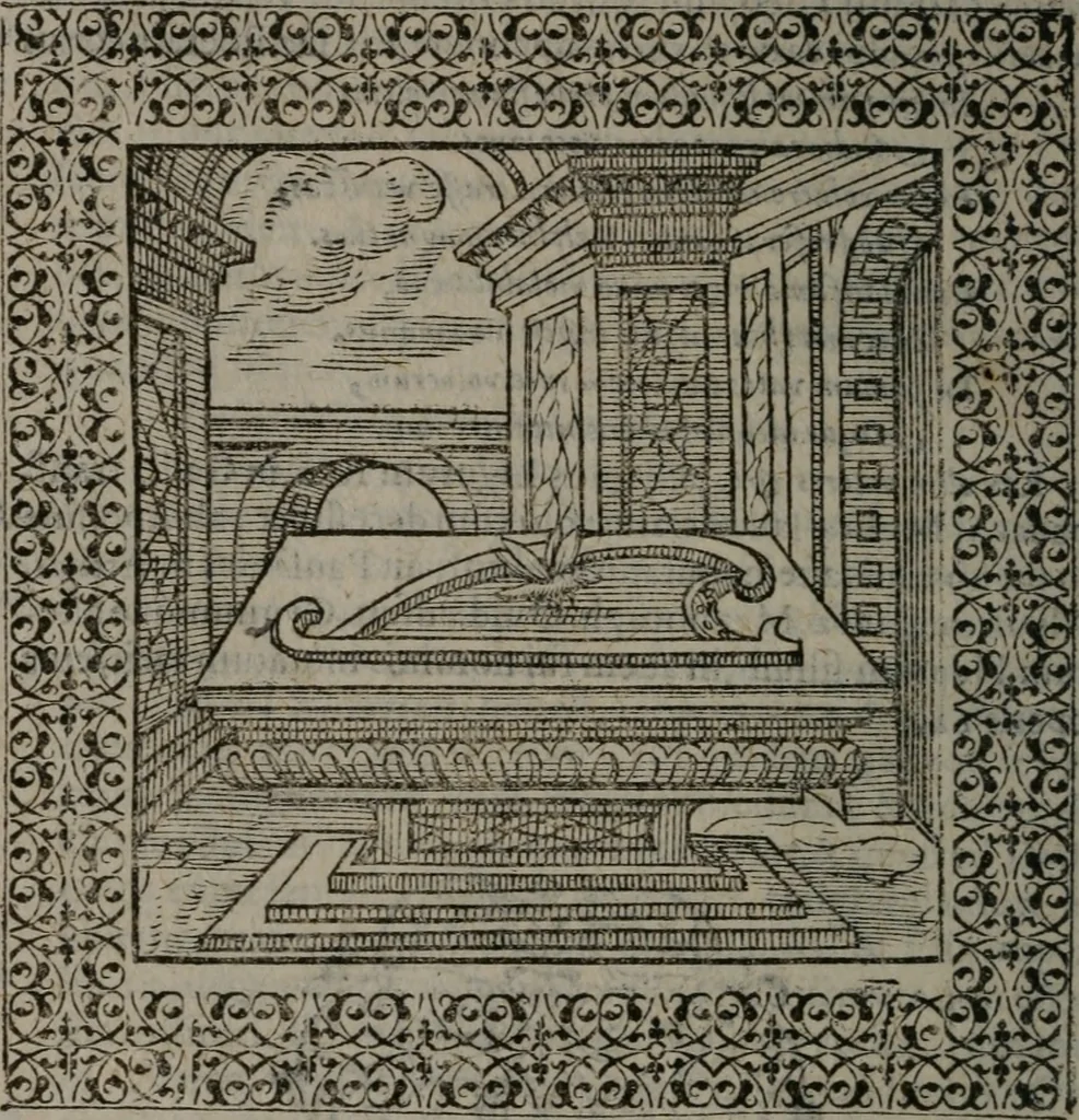 An illustration from Omnia Andreae Alciati v.c. emblemata : cum commentariis, quibus emblematum omnium aperta origine, mens auctoris explicatur, & obscura omnia dubiáque illustrantur, 1577, leaf 599