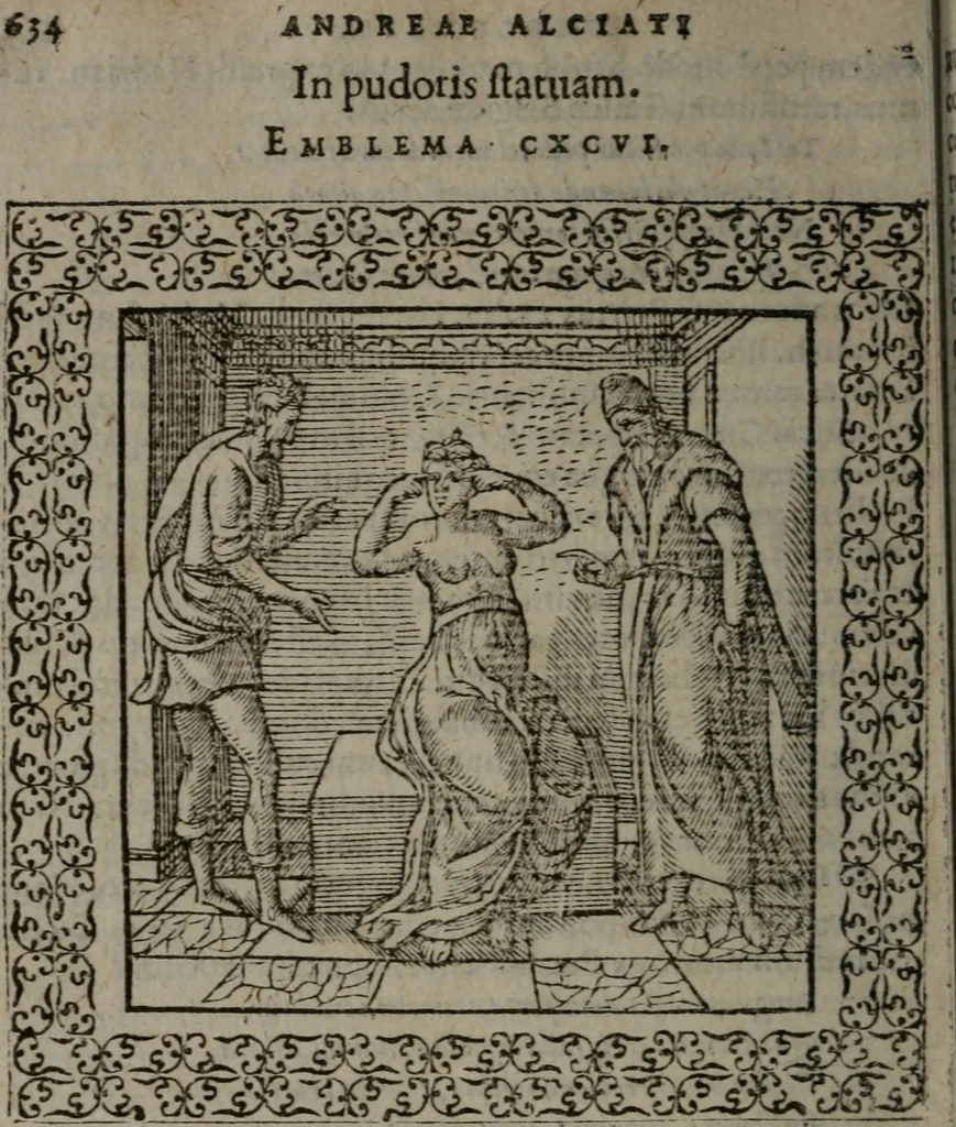 An illustration from Omnia Andreae Alciati v.c. emblemata : cum commentariis, quibus emblematum omnium aperta origine, mens auctoris explicatur, & obscura omnia dubiáque illustrantur, 1577, leaf 637