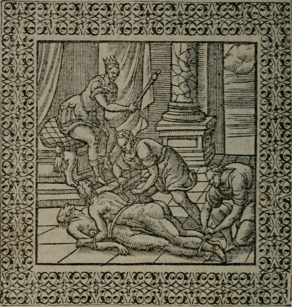 An illustration from Omnia Andreae Alciati v.c. emblemata : cum commentariis, quibus emblematum omnium aperta origine, mens auctoris explicatur, & obscura omnia dubiáque illustrantur, 1577, leaf 639