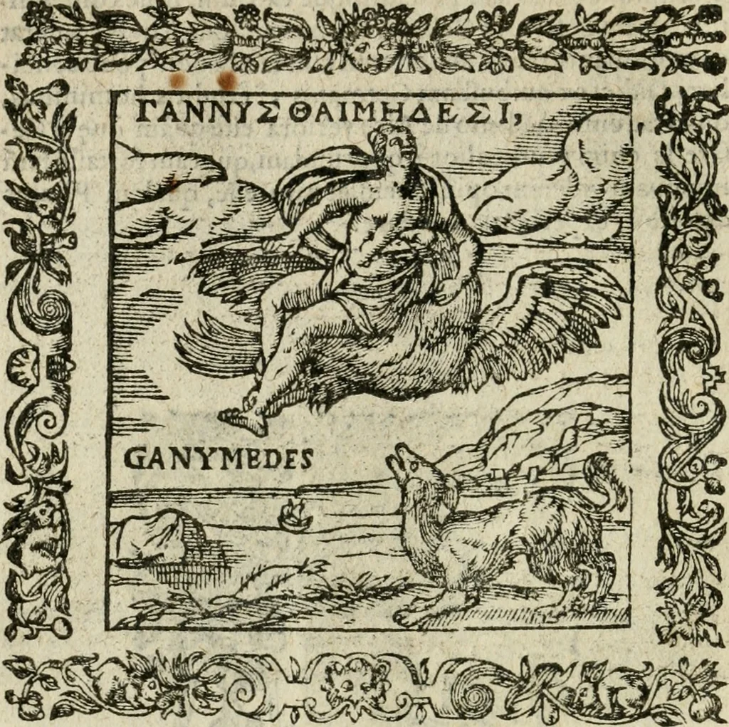 An illustration from Omnia Andreae Alciati V.C. Emblemata : cum commentariis, quibus emblematum detecta origine, dubia omnia, et obscura illustrantur, 1602, leaf 107