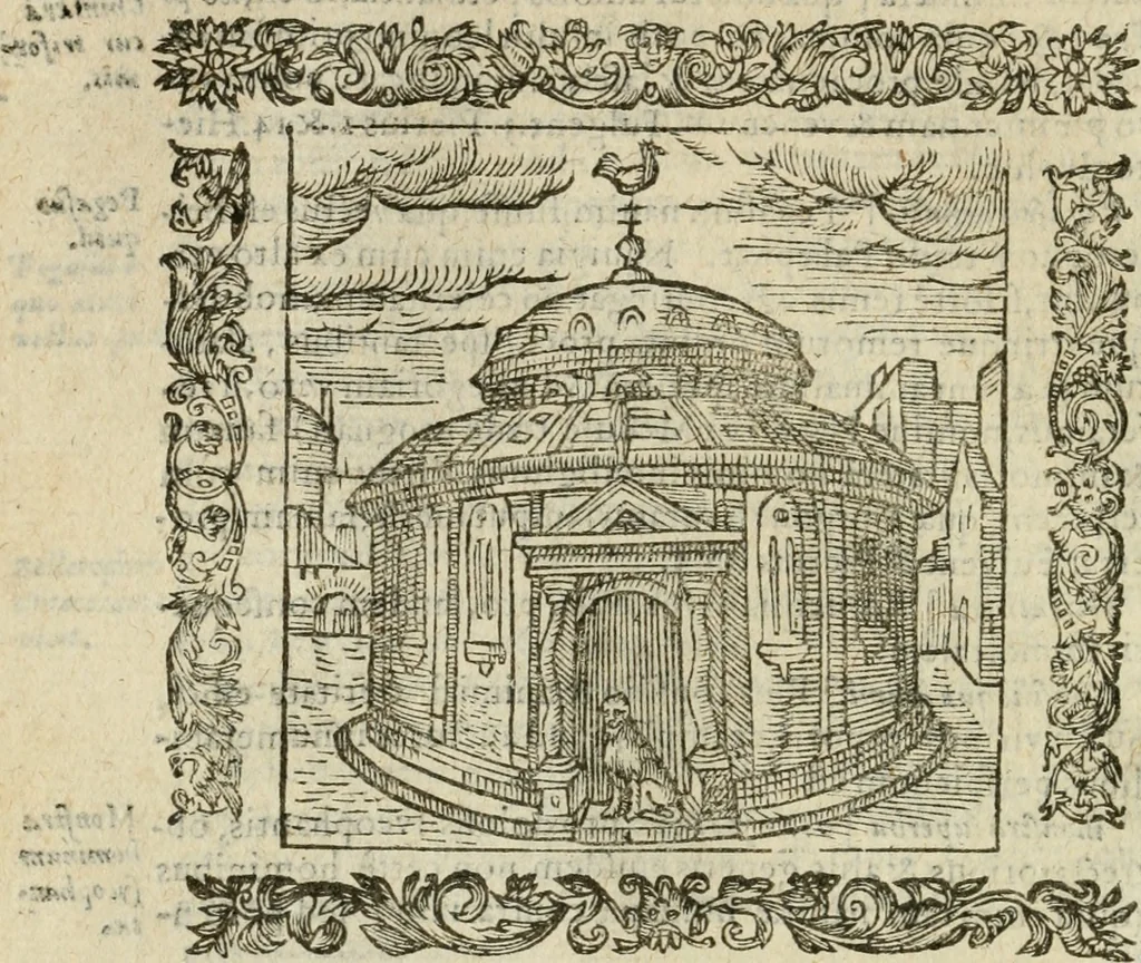 An illustration from Omnia Andreae Alciati V.C. Emblemata : cum commentariis, quibus emblematum detecta origine, dubia omnia, et obscura illustrantur, 1602, leaf 165