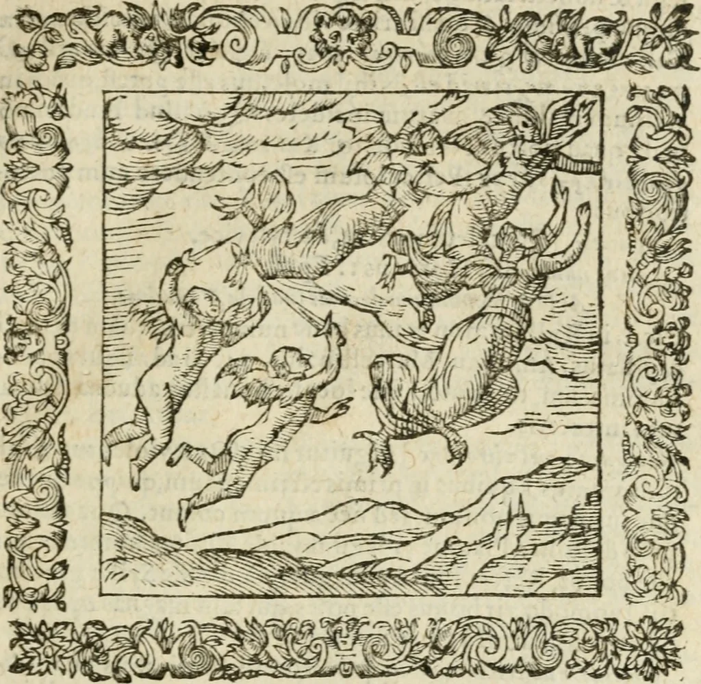 An illustration from Omnia Andreae Alciati V.C. Emblemata : cum commentariis, quibus emblematum detecta origine, dubia omnia, et obscura illustrantur, 1602, leaf 260