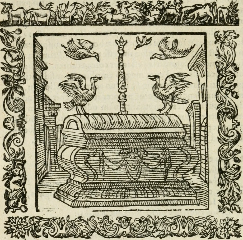 An illustration from Omnia Andreae Alciati V.C. Emblemata : cum commentariis, quibus emblematum detecta origine, dubia omnia, et obscura illustrantur, 1602, leaf 289