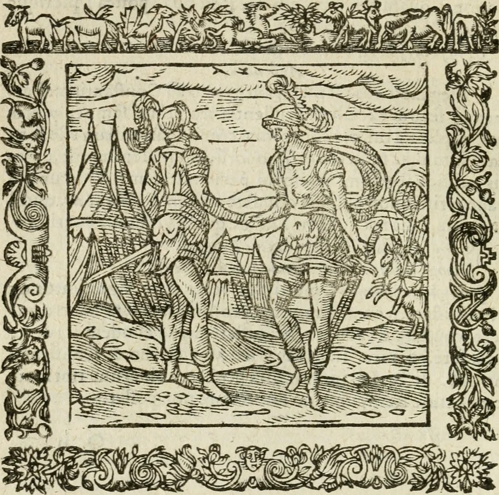 An illustration from Omnia Andreae Alciati V.C. Emblemata : cum commentariis, quibus emblematum detecta origine, dubia omnia, et obscura illustrantur, 1602, leaf 293