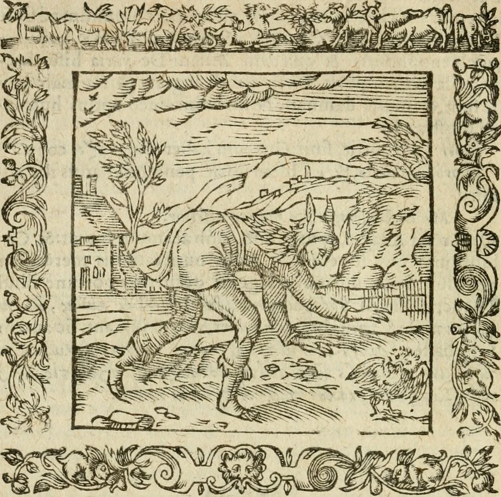 An illustration from Omnia Andreae Alciati V.C. Emblemata : cum commentariis, quibus emblematum detecta origine, dubia omnia, et obscura illustrantur, 1602, leaf 383