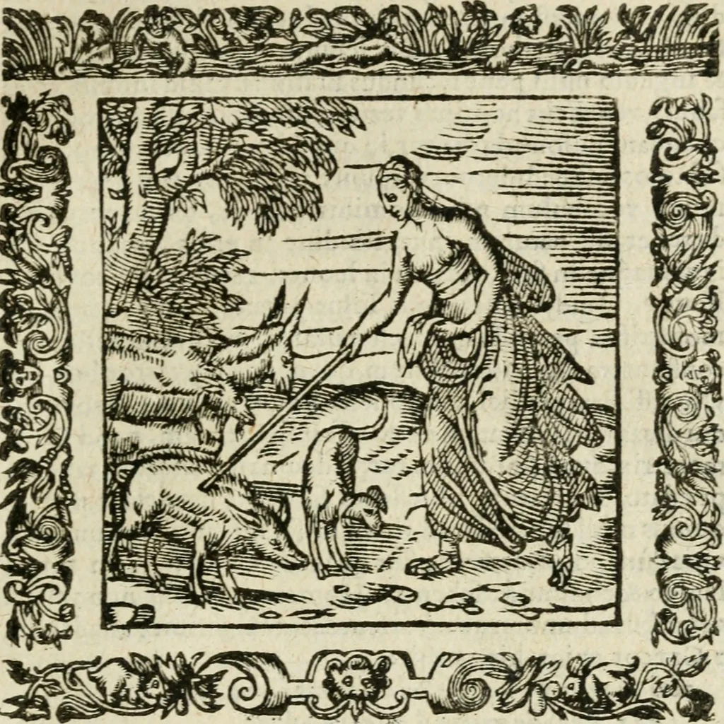 An illustration from Omnia Andreae Alciati V.C. Emblemata : cum commentariis, quibus emblematum detecta origine, dubia omnia, et obscura illustrantur, 1602, leaf 424