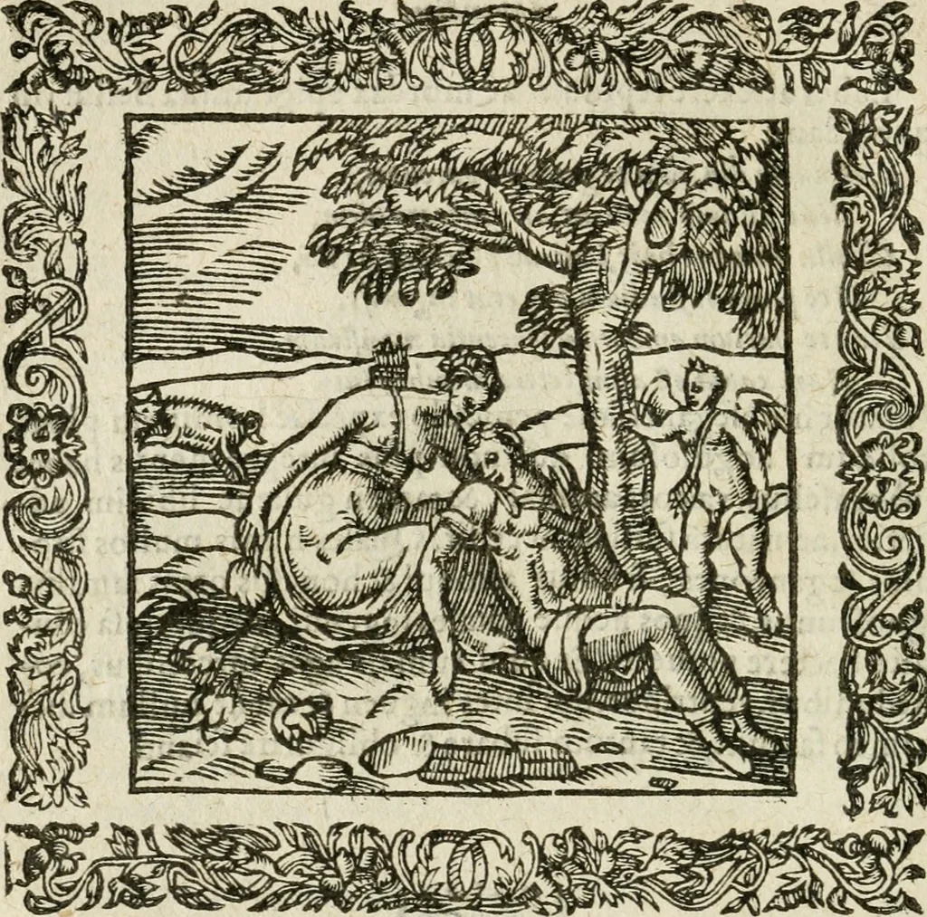 An illustration from Omnia Andreae Alciati V.C. Emblemata : cum commentariis, quibus emblematum detecta origine, dubia omnia, et obscura illustrantur, 1602, leaf 429
