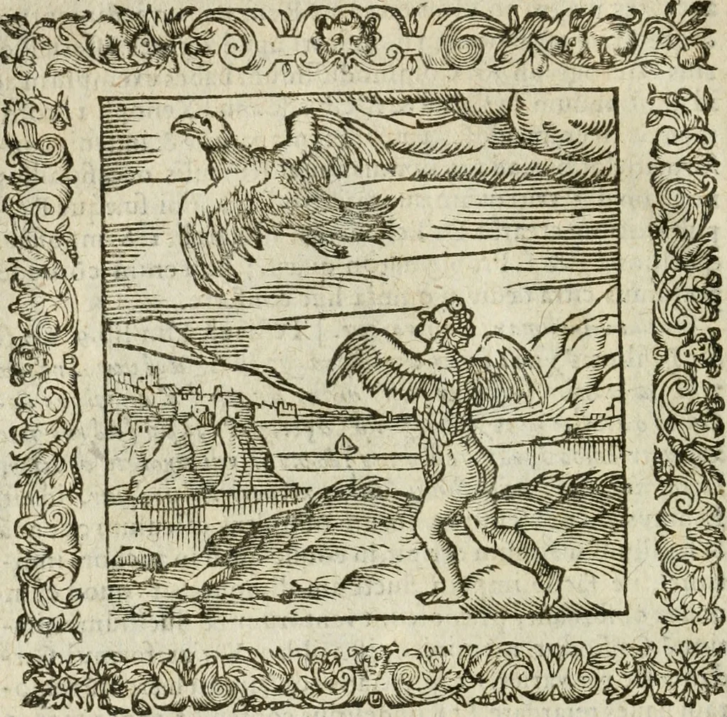 An illustration from Omnia Andreae Alciati V.C. Emblemata : cum commentariis, quibus emblematum detecta origine, dubia omnia, et obscura illustrantur, 1602, leaf 451