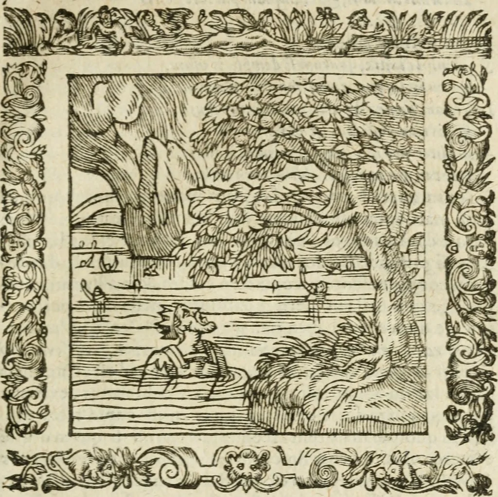 An illustration from Omnia Andreae Alciati V.C. Emblemata : cum commentariis, quibus emblematum detecta origine, dubia omnia, et obscura illustrantur, 1602, leaf 456