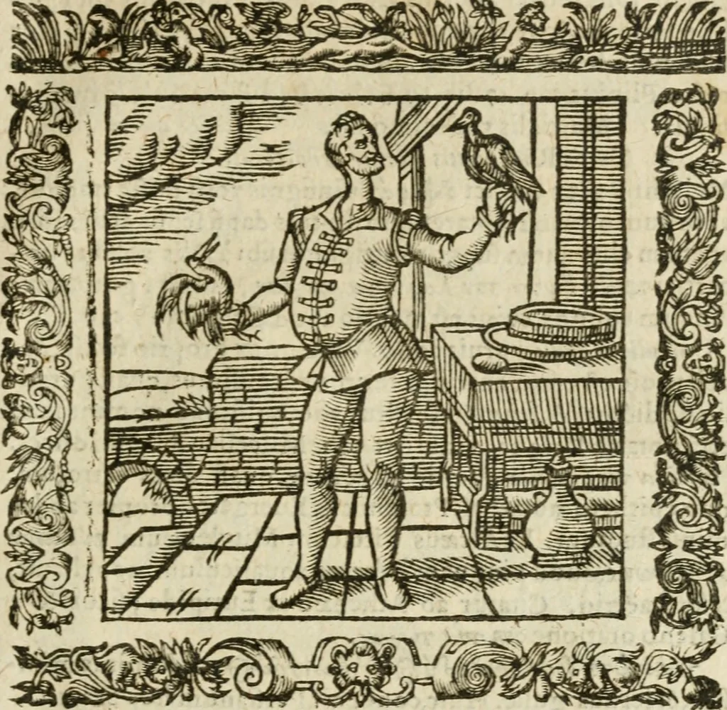 An illustration from Omnia Andreae Alciati V.C. Emblemata : cum commentariis, quibus emblematum detecta origine, dubia omnia, et obscura illustrantur, 1602, leaf 476