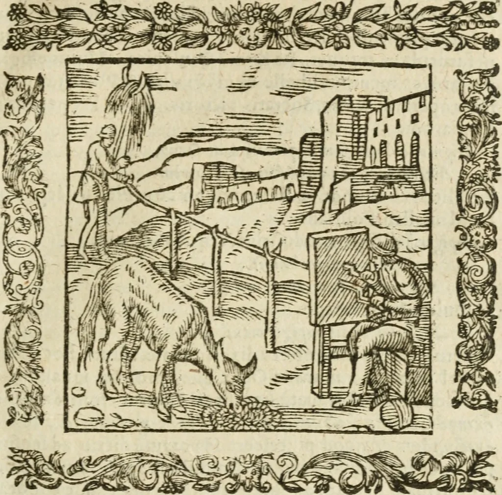 An illustration from Omnia Andreae Alciati V.C. Emblemata : cum commentariis, quibus emblematum detecta origine, dubia omnia, et obscura illustrantur, 1602, leaf 478