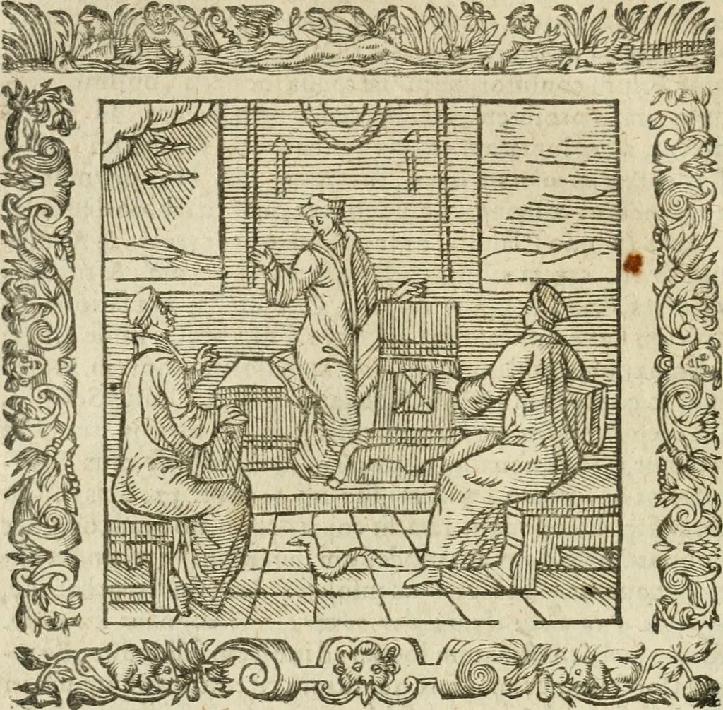An illustration from Omnia Andreae Alciati V.C. Emblemata : cum commentariis, quibus emblematum detecta origine, dubia omnia, et obscura illustrantur, 1602, leaf 491
