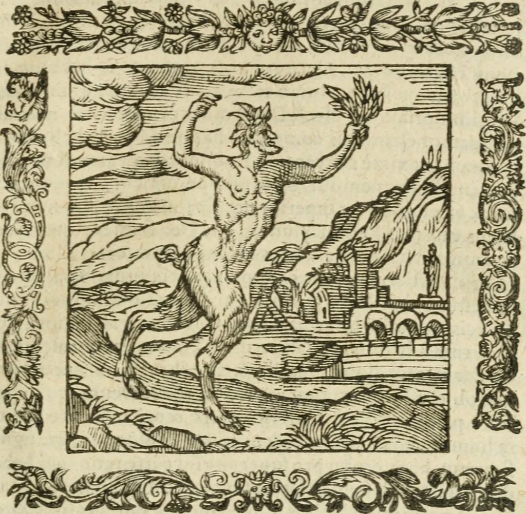 An illustration from Omnia Andreae Alciati V.C. Emblemata : cum commentariis, quibus emblematum detecta origine, dubia omnia, et obscura illustrantur, 1602, leaf 494