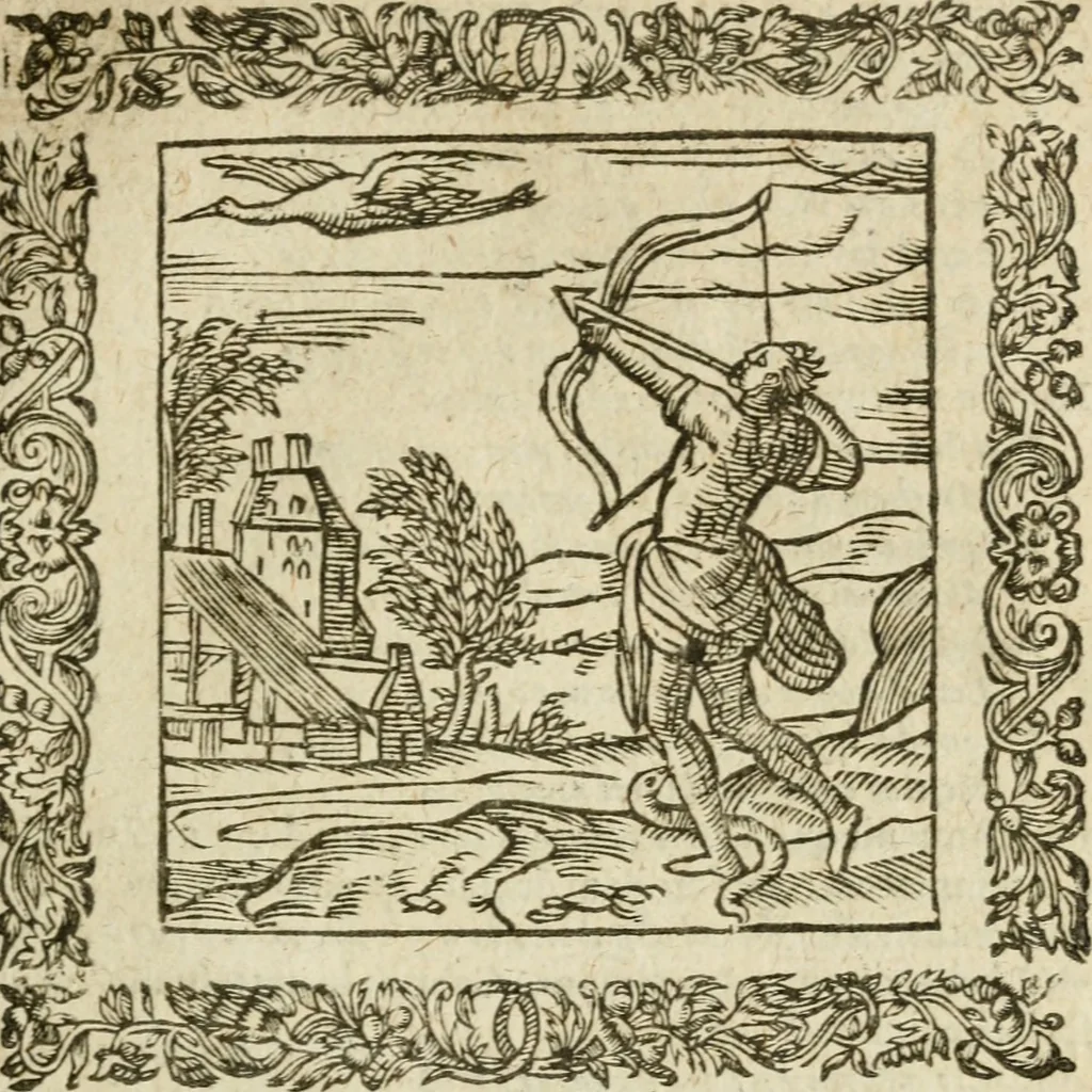 An illustration from Omnia Andreae Alciati V.C. Emblemata : cum commentariis, quibus emblematum detecta origine, dubia omnia, et obscura illustrantur, 1602, leaf 522