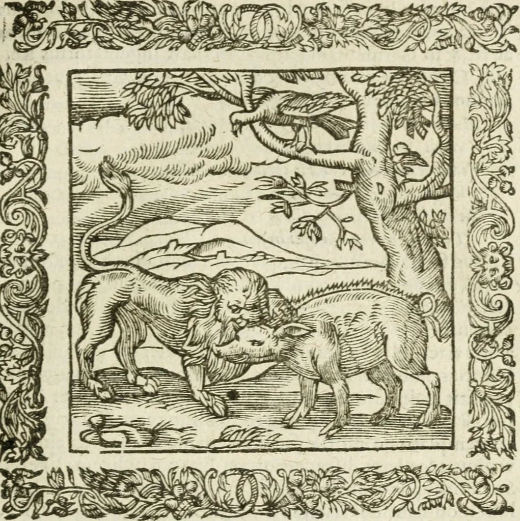 An illustration from Omnia Andreae Alciati V.C. Emblemata : cum commentariis, quibus emblematum detecta origine, dubia omnia, et obscura illustrantur, 1602, leaf 646