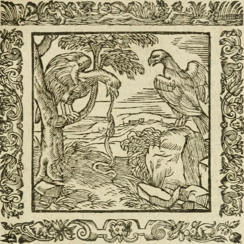 An illustration from Omnia Andreae Alciati V.C. Emblemata : cum commentariis, quibus emblematum detecta origine, dubia omnia, et obscura illustrantur, 1602, leaf 660