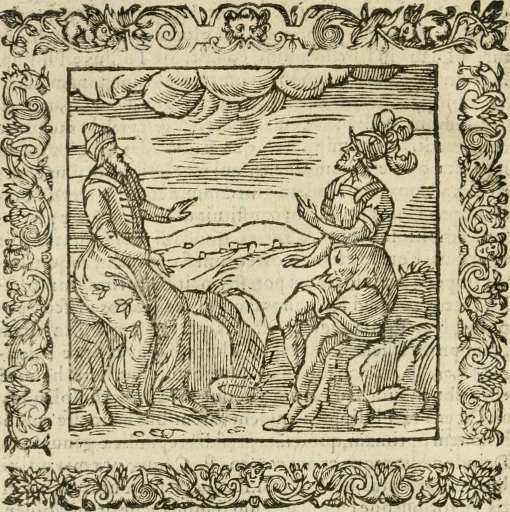An illustration from Omnia Andreae Alciati V.C. Emblemata : cum commentariis, quibus emblematum detecta origine, dubia omnia, et obscura illustrantur, 1602, leaf 689