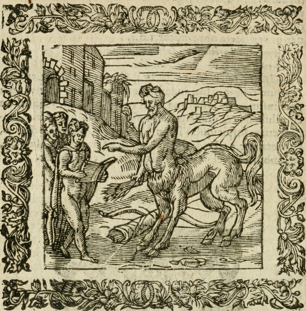 An illustration from Omnia Andreae Alciati V.C. Emblemata : cum commentariis, quibus emblematum detecta origine, dubia omnia, et obscura illustrantur, 1602, leaf 731
