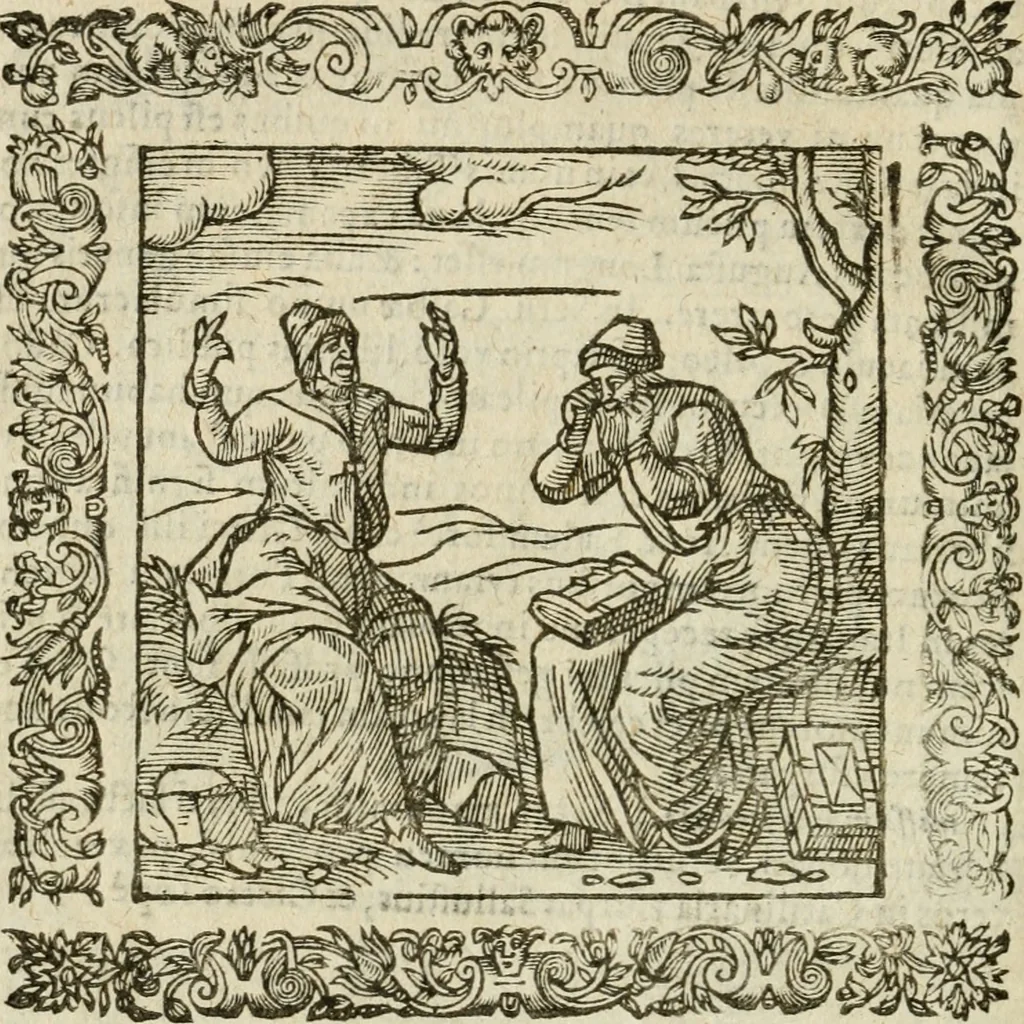 An illustration from Omnia Andreae Alciati V.C. Emblemata : cum commentariis, quibus emblematum detecta origine, dubia omnia, et obscura illustrantur, 1602, leaf 751