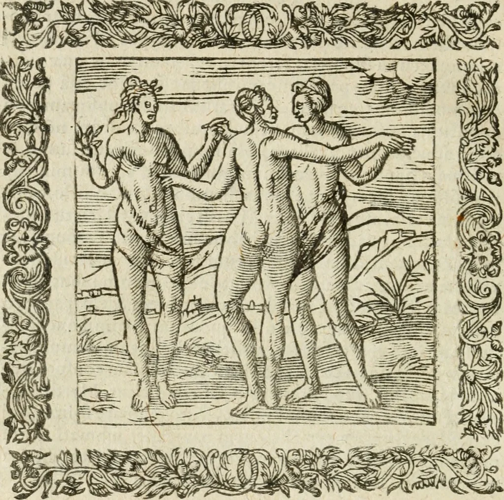 An illustration from Omnia Andreae Alciati V.C. Emblemata : cum commentariis, quibus emblematum detecta origine, dubia omnia, et obscura illustrantur, 1602, leaf 785