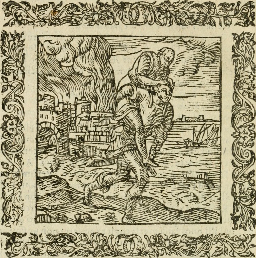 An illustration from Omnia Andreae Alciati V.C. Emblemata : cum commentariis, quibus emblematum detecta origine, dubia omnia, et obscura illustrantur, 1602, leaf 919