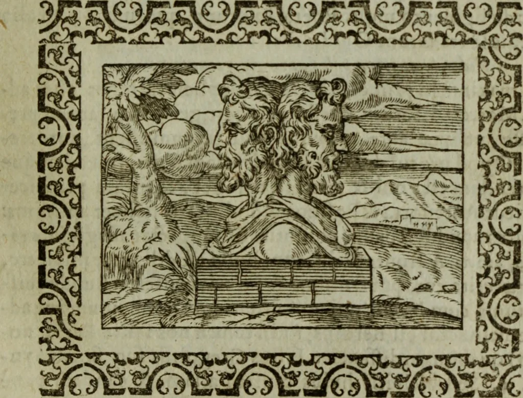 An illustration from Omnia Andreae Alciati v.c. emblemata : cum commentariis, quibus emblematum omnium aperta origine, mens authoris explicatur, & obscura omnia dubiaque illustrantur, 1583, leaf 108