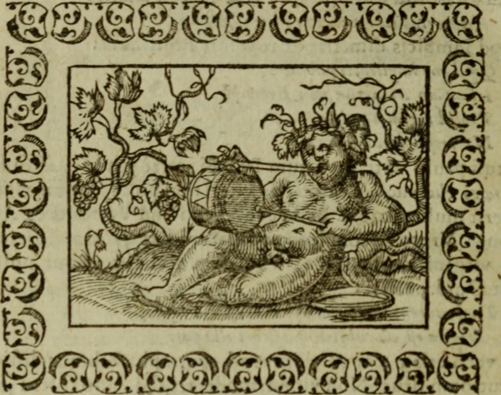 An illustration from Omnia Andreae Alciati v.c. emblemata : cum commentariis, quibus emblematum omnium aperta origine, mens authoris explicatur, & obscura omnia dubiaque illustrantur, 1583, leaf 127