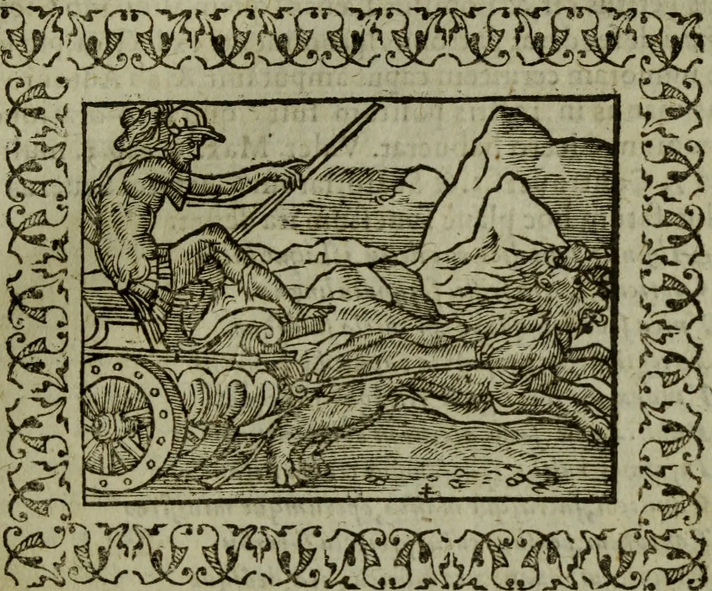 An illustration from Omnia Andreae Alciati v.c. emblemata : cum commentariis, quibus emblematum omnium aperta origine, mens authoris explicatur, & obscura omnia dubiaque illustrantur, 1583, leaf 148
