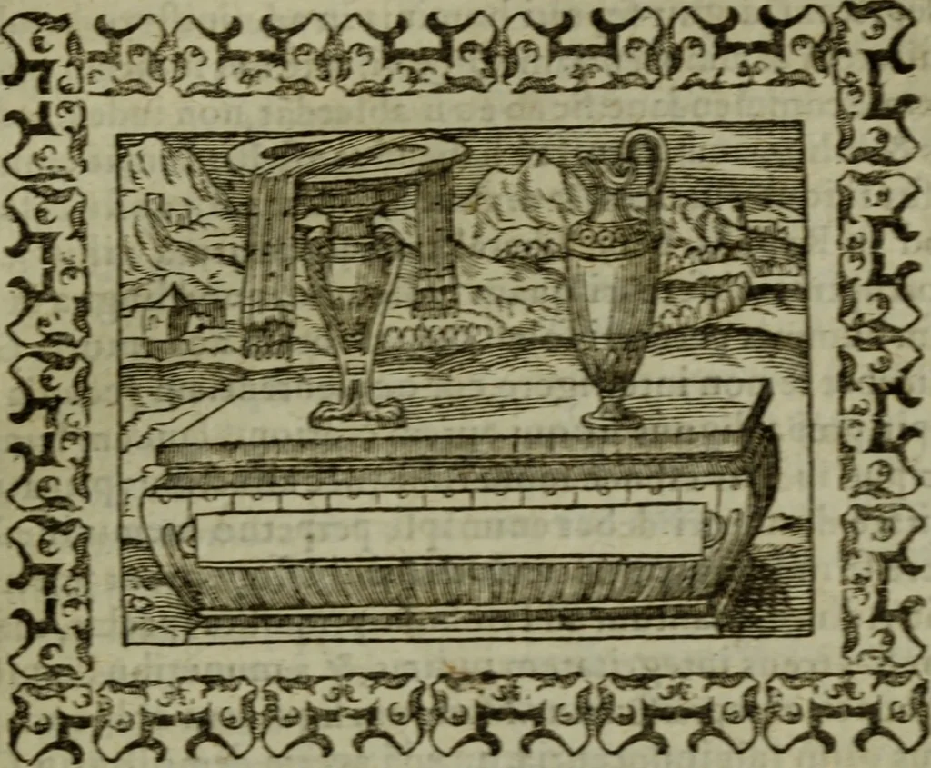 An illustration from Omnia Andreae Alciati v.c. emblemata : cum commentariis, quibus emblematum omnium aperta origine, mens authoris explicatur, & obscura omnia dubiaque illustrantur, 1583, leaf 156